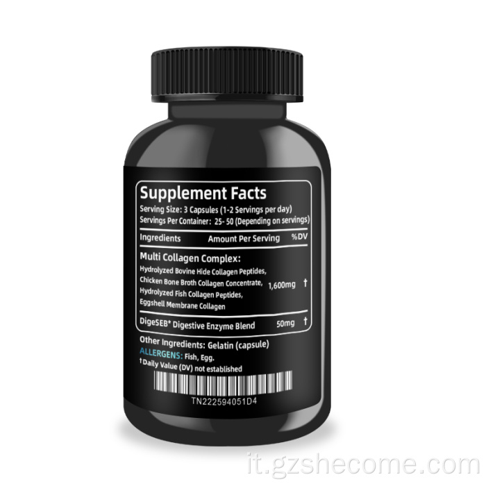 Collagene Supplement articolazioni per la pelle capsule di collagene per la pelle